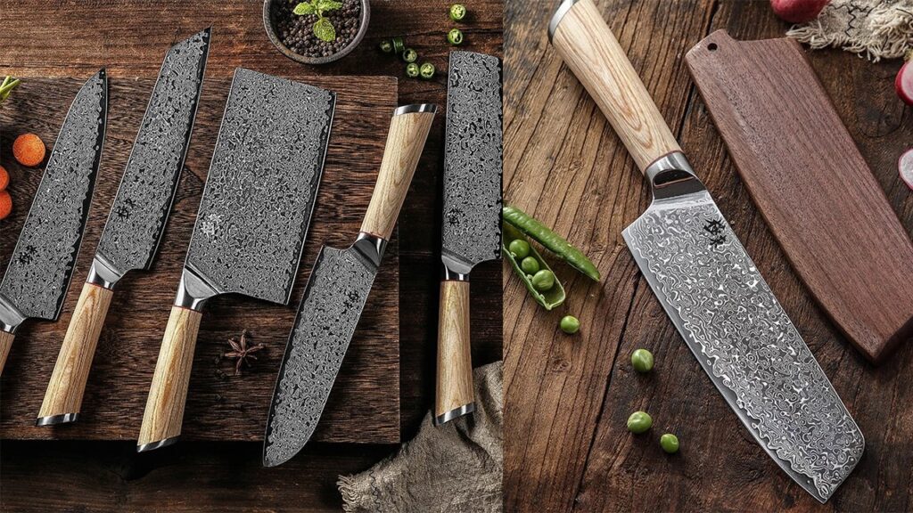 Best Damascus Kitchen Knife Set 67-layer Damascus Steel